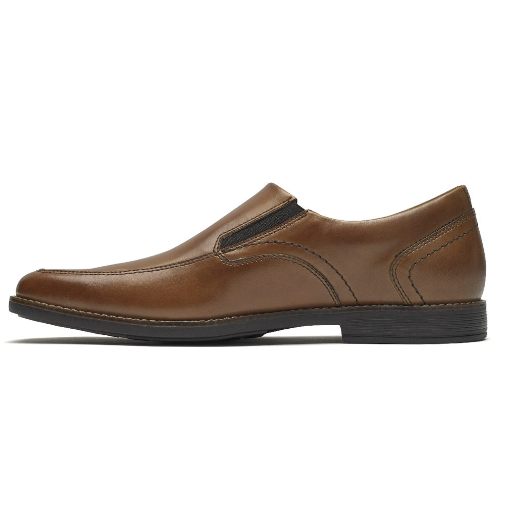 Rockport Mens Slip-On Brown - Braylon - UK 854-MDPCVX